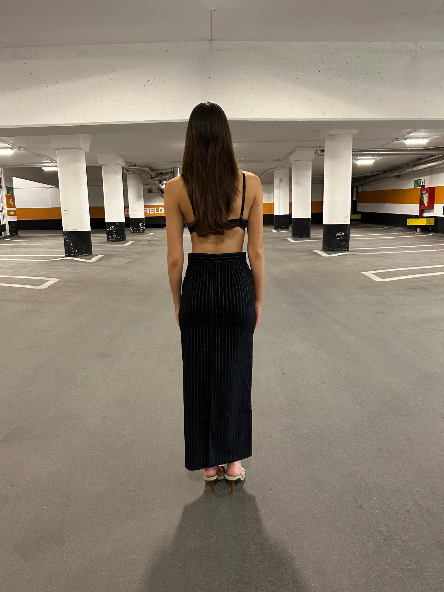 Pinstripe Maxi Skirt