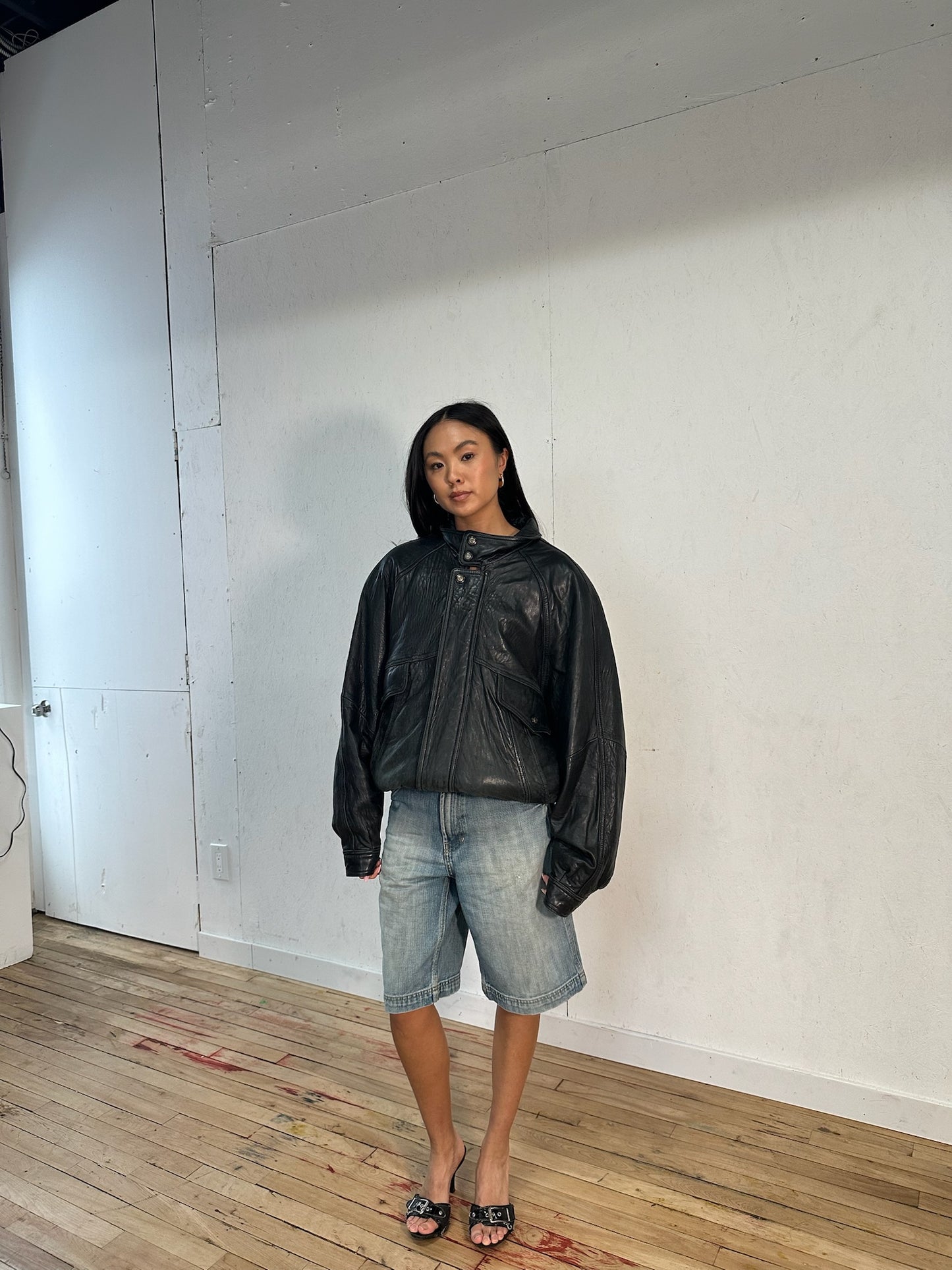 Leather Bomber Jacket