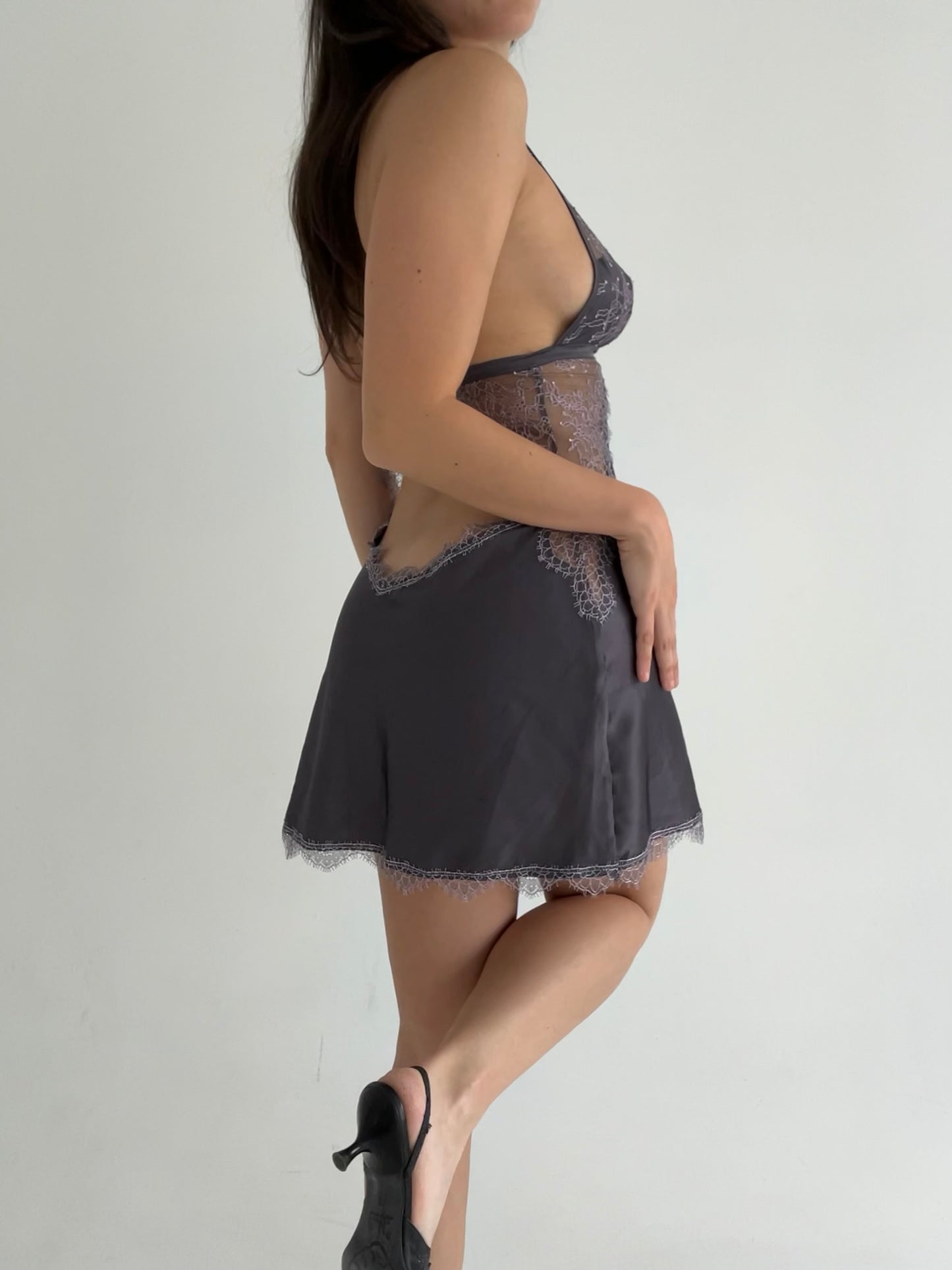 Mini Lace Slip Dress