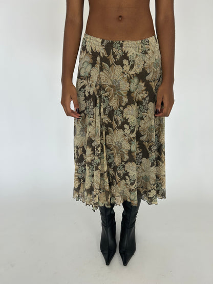 Floral Midi Skirt