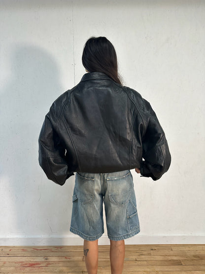 Leather Bomber Jacket