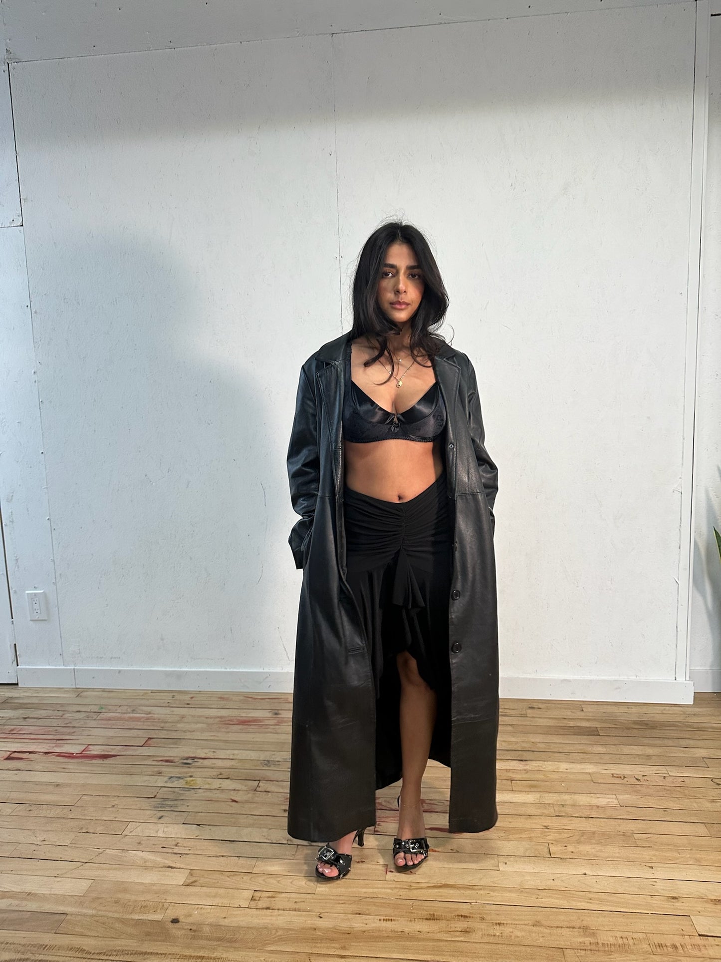 Matrix Leather Trench