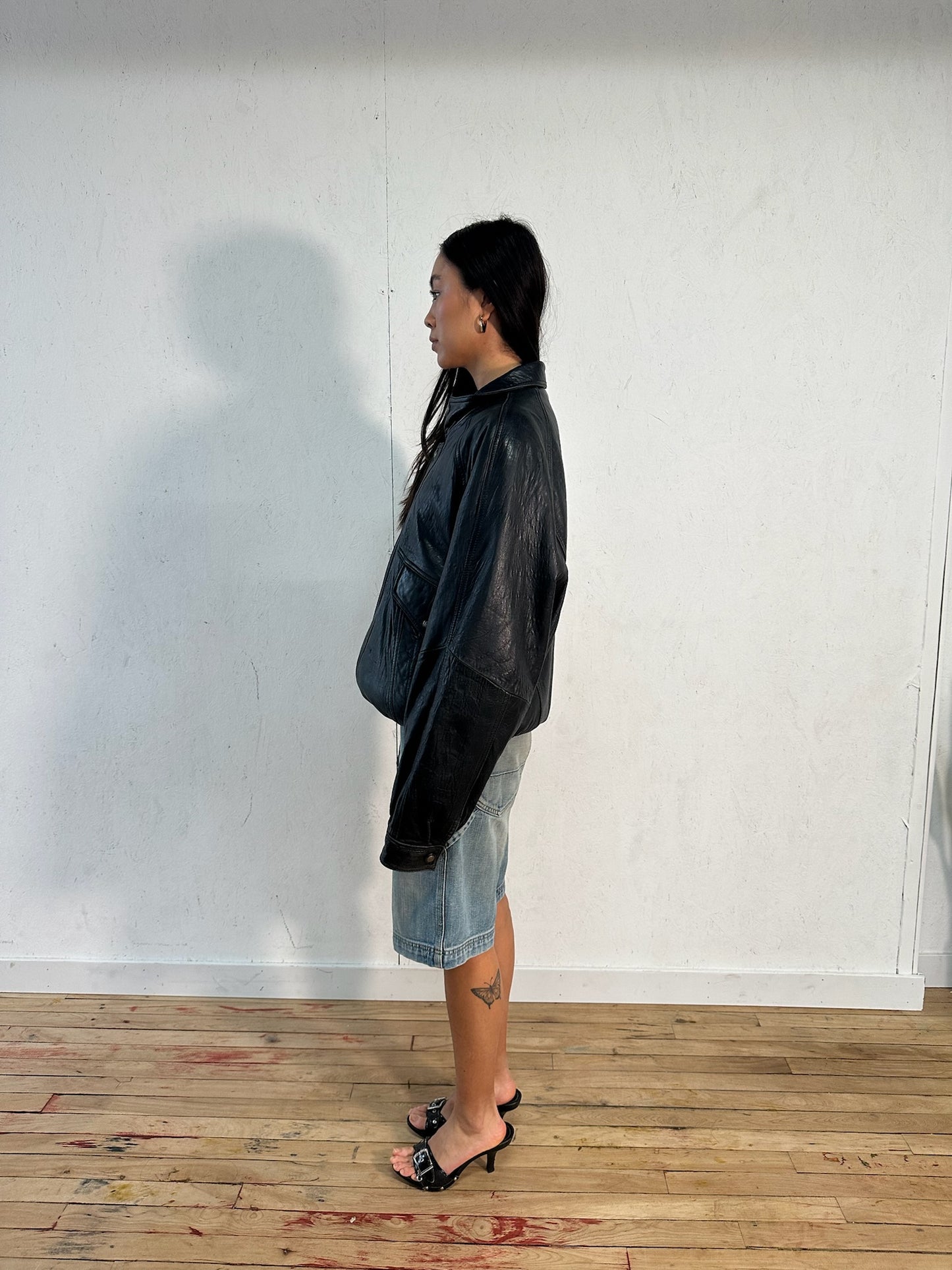 Leather Bomber Jacket