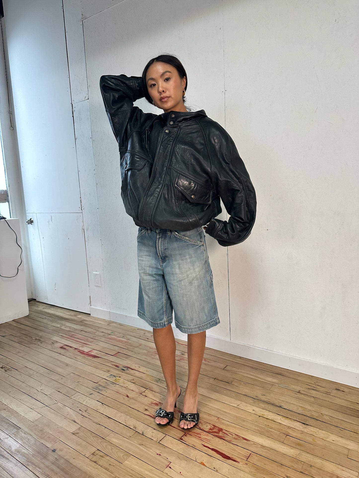 Leather Bomber Jacket