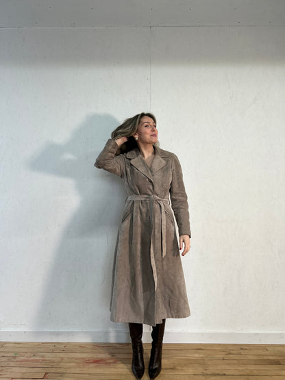 Suede Trench Coat