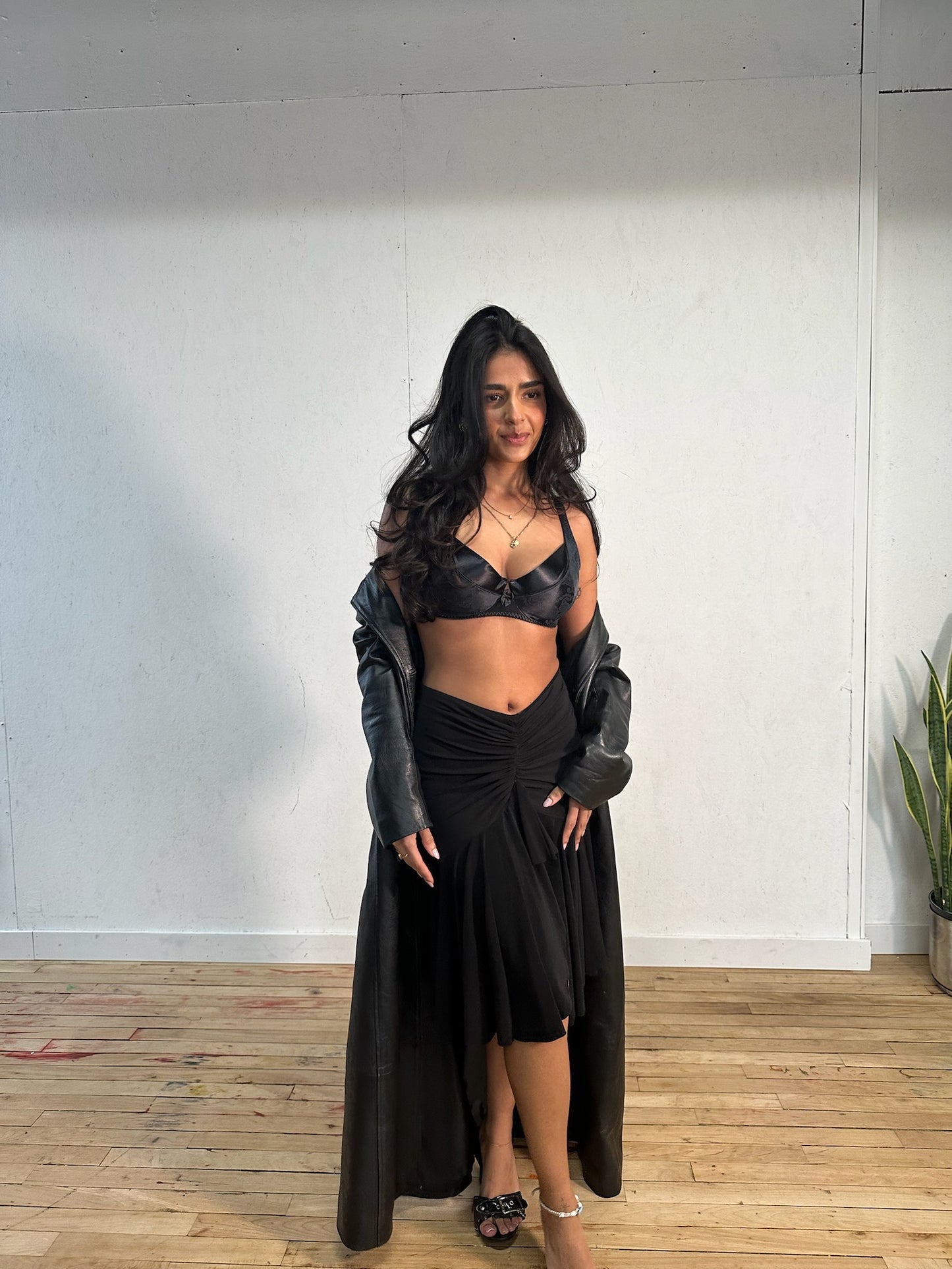 Matrix Leather Trench