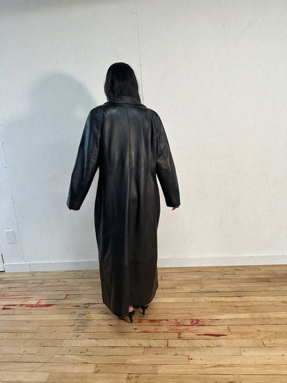 Matrix Leather Trench