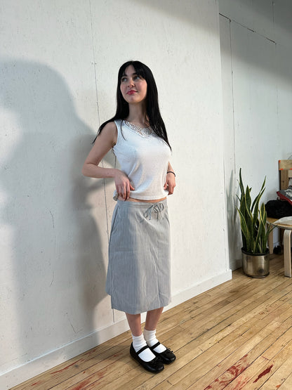 Pinstripe Skirt