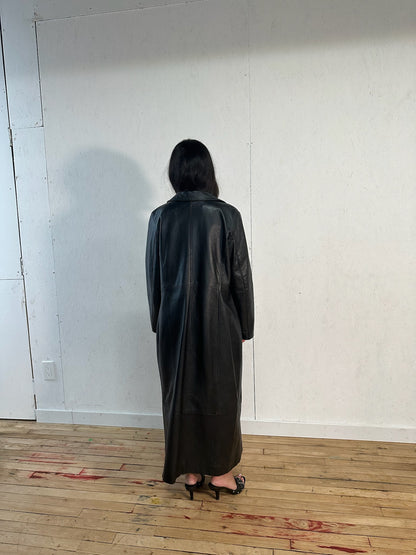 Matrix Leather Trench