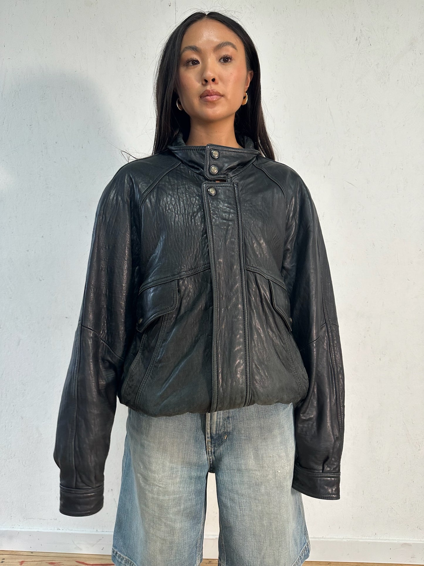 Leather Bomber Jacket