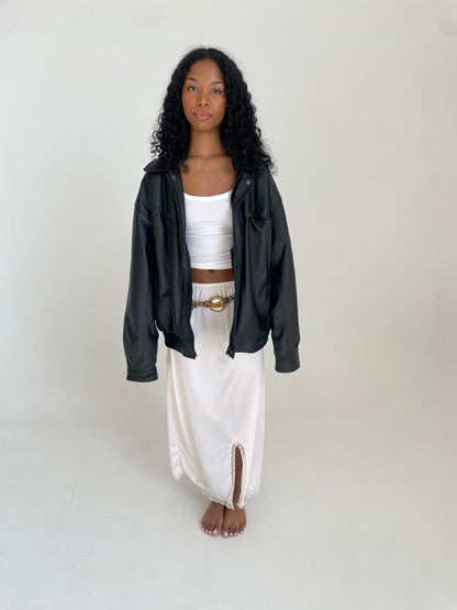 Leather Bomber Jacket