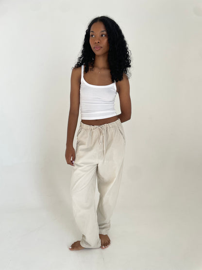 Cotton Drawstring Pants