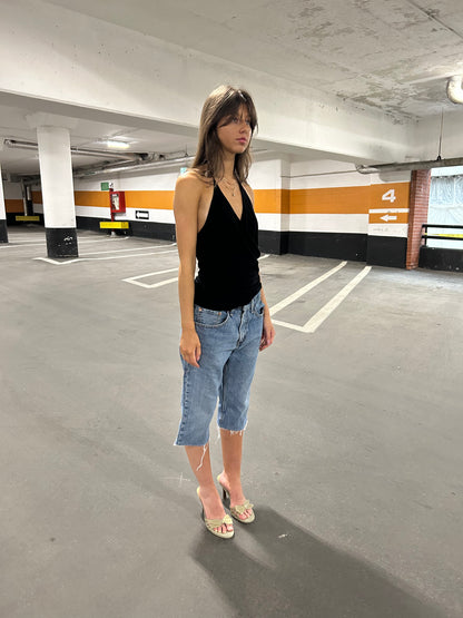 Open Back Halter Tank