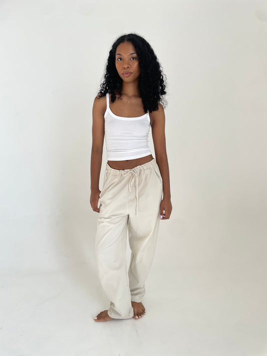 Cotton Drawstring Pants