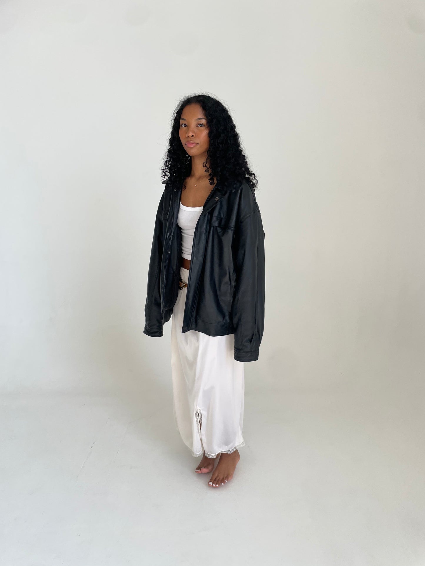 Leather Bomber Jacket