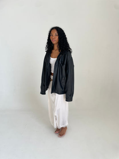 Leather Bomber Jacket