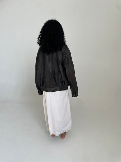 Leather Bomber Jacket