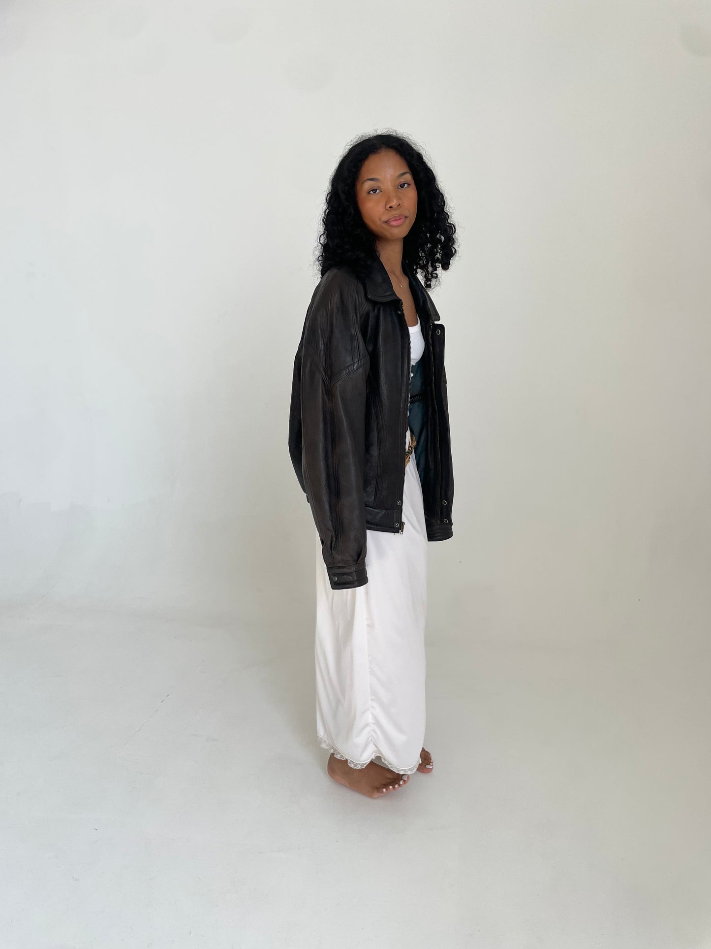 Leather Bomber Jacket