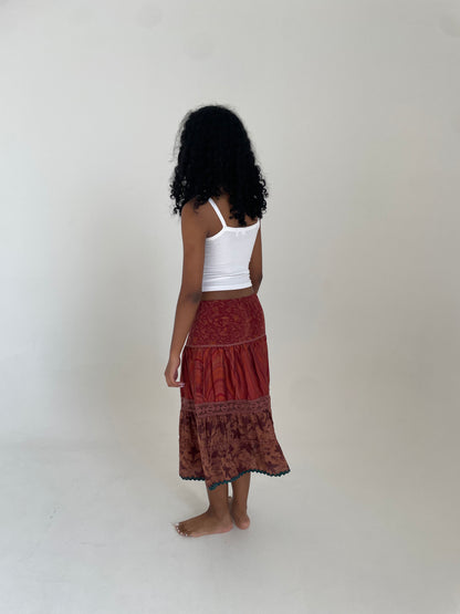 Silk Midi Skirt