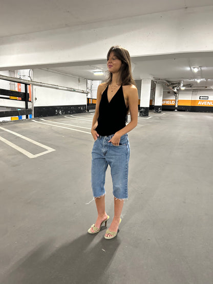 Open Back Halter Tank