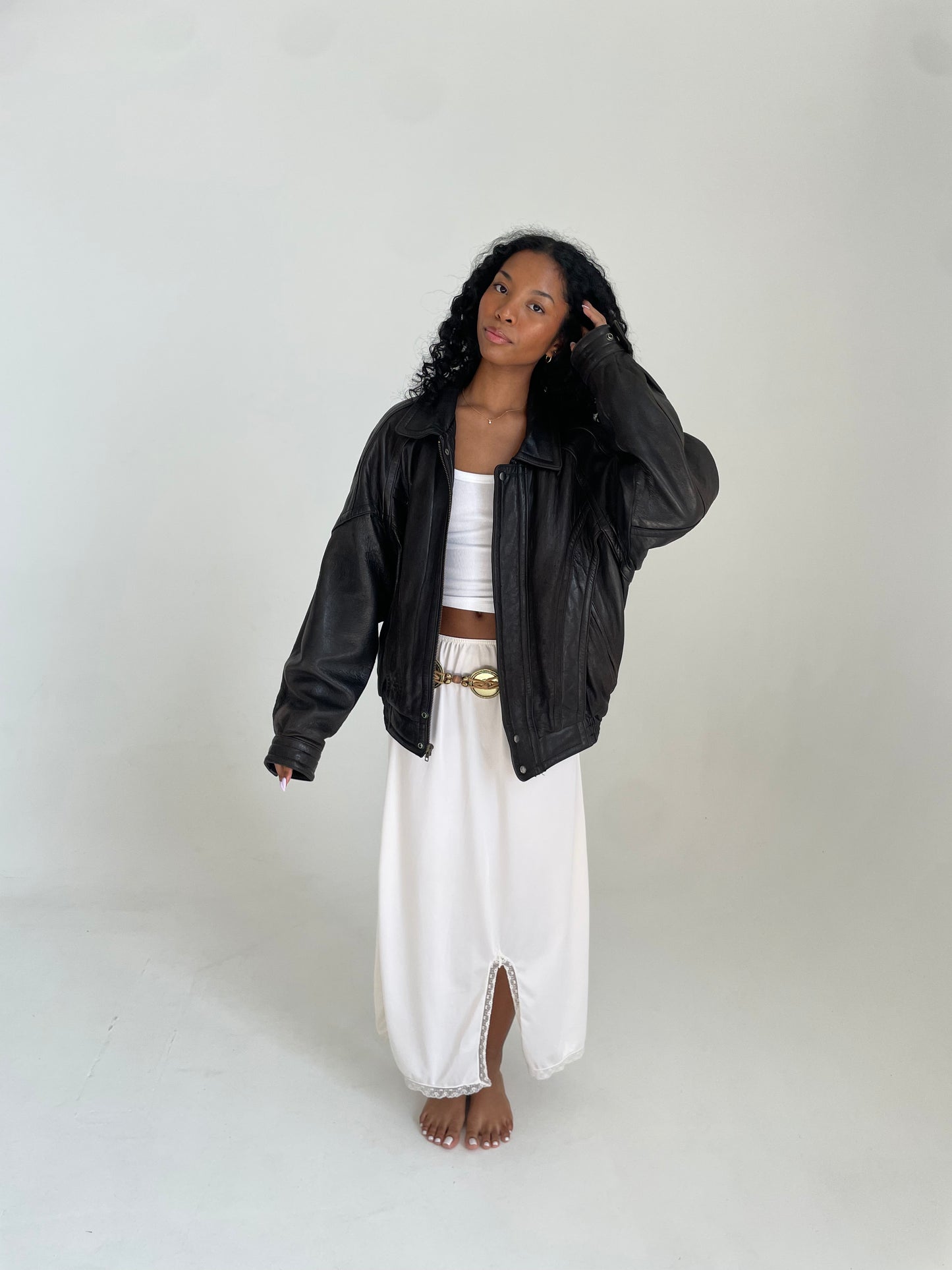 Leather Bomber Jacket