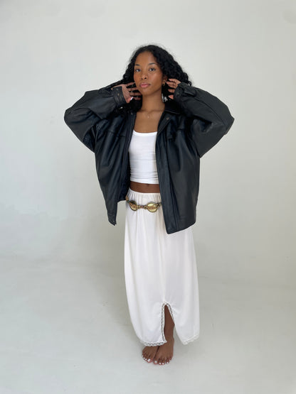 Leather Bomber Jacket