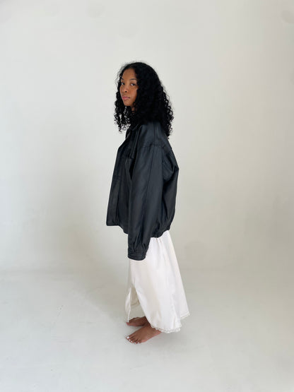 Leather Bomber Jacket