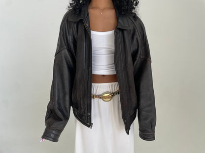 Leather Bomber Jacket