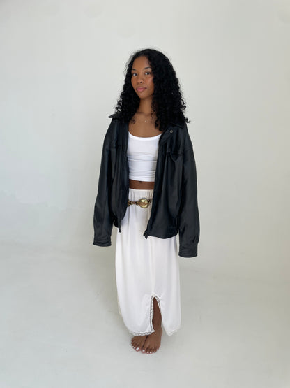 Leather Bomber Jacket