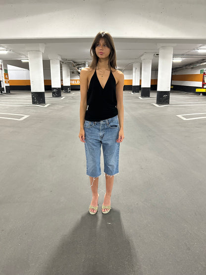 Open Back Halter Tank