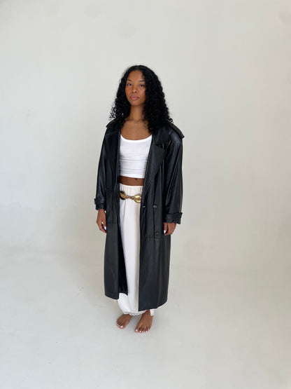 Leather Trench Coat