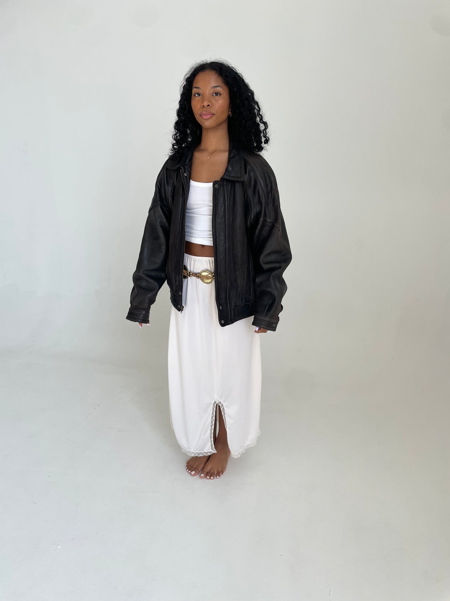 Leather Bomber Jacket