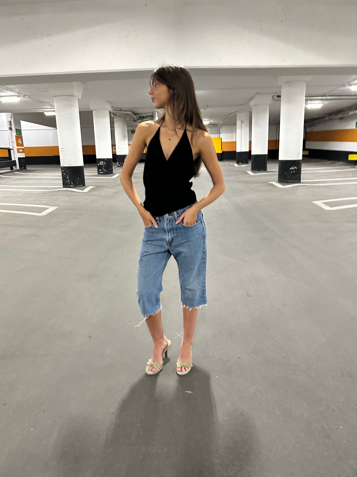 Open Back Halter Tank