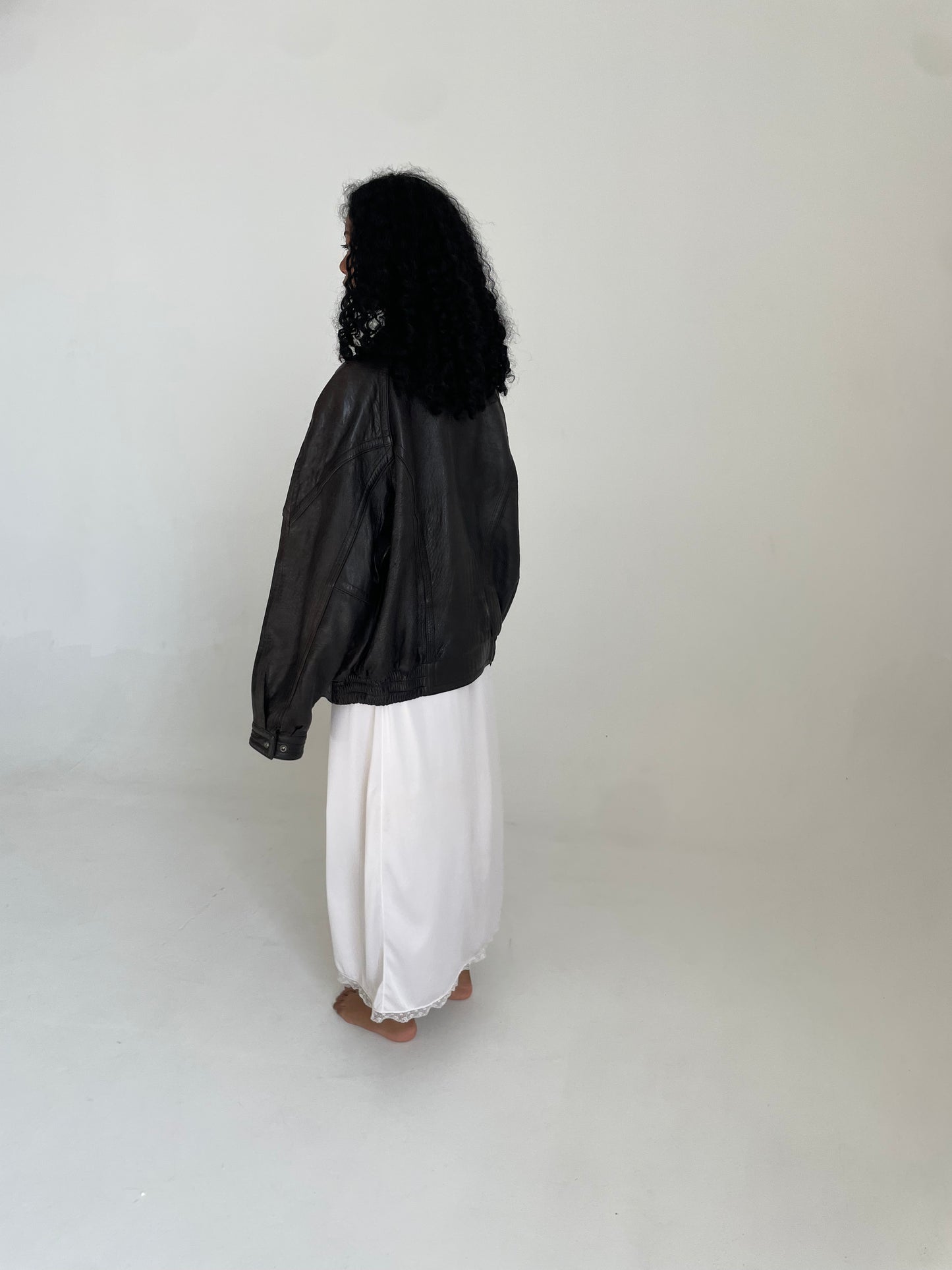 Leather Bomber Jacket