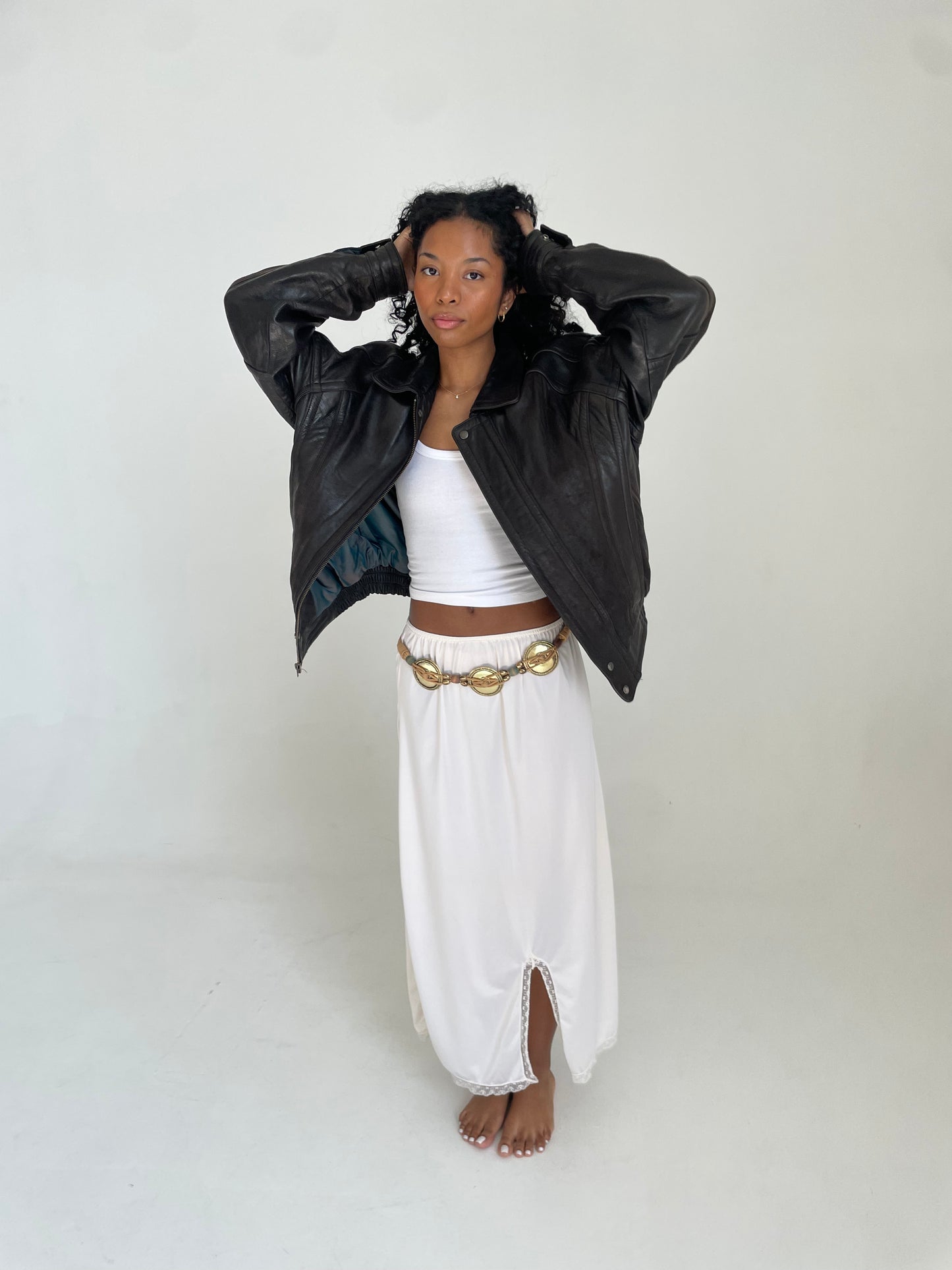 Leather Bomber Jacket